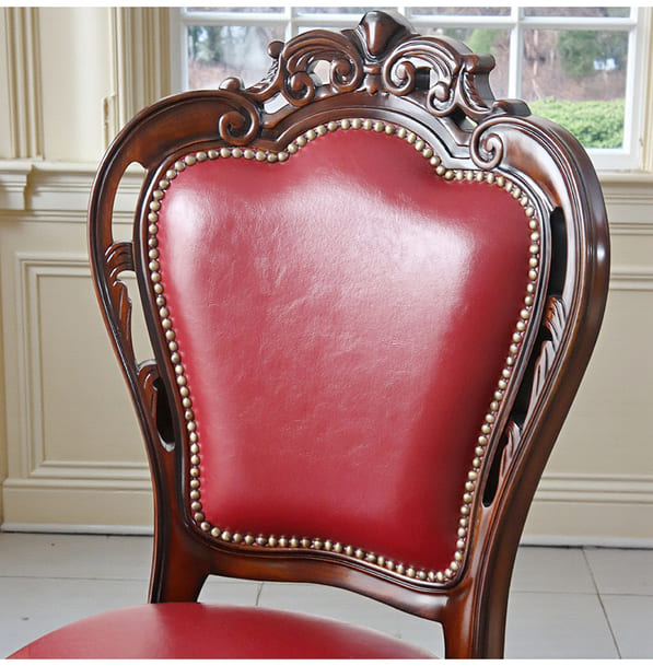 マリナカッシーリ ヨーロピアン オーバルダイニングセット5P（レッド） 4人掛け 4人用-6