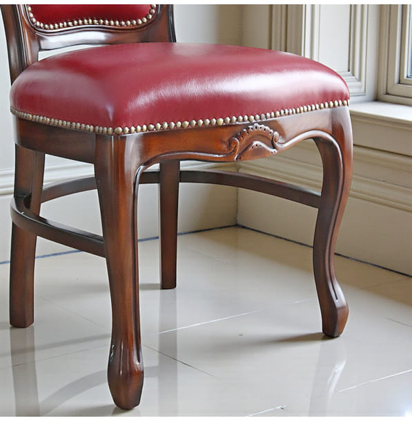 マリナカッシーリ ヨーロピアン オーバルダイニングセット5P（レッド） 4人掛け 4人用-7