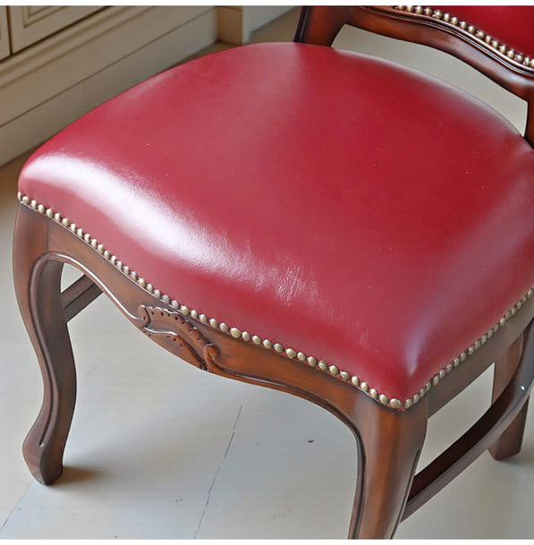 マリナカッシーリ ヨーロピアン オーバルダイニングセット5P（レッド） 4人掛け 4人用-8