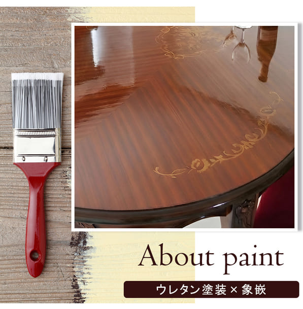 マリナカッシーリ ヨーロピアン オーバルダイニングセット5P（レッド） 4人掛け 4人用-17