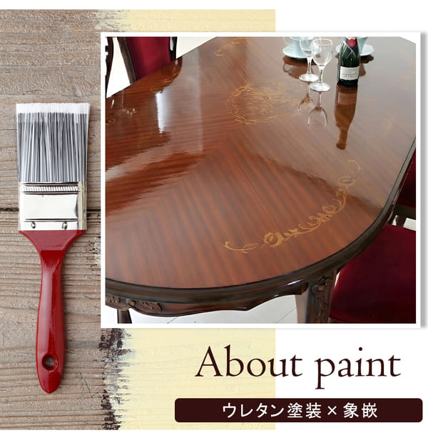 マリナカッシーリ ヨーロピアン オーバルダイニングセット5P（ピンクストライプ） 4人掛け 4人用-17