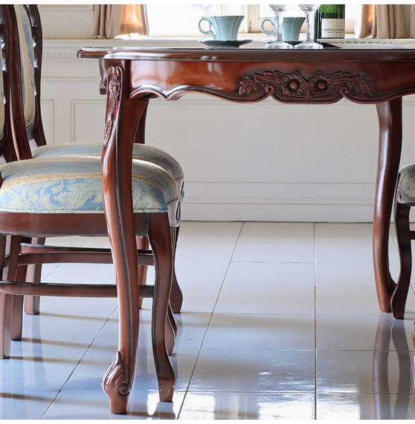 マリナカッシーリ ヨーロピアン オーバルダイニングセット5P（ブルーストライプ） 4人掛け 4人用-4