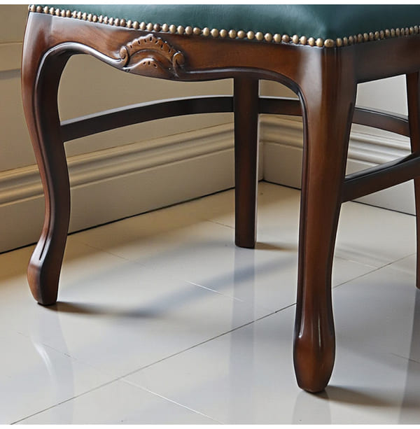 マリナカッシーリ ヨーロピアン オーバルダイニングセット5P（グリーンレザー） 4人掛け 4人用-7