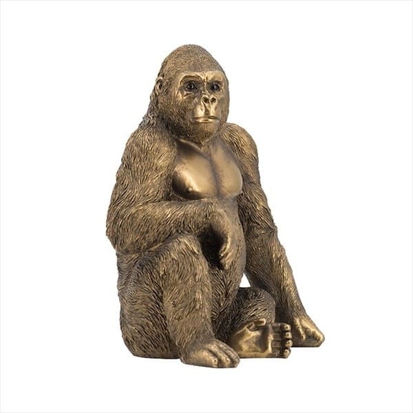 ゴリラ オブジェ ゴールド ブロンズ調 動物置物 海外インテリア雑貨-4
