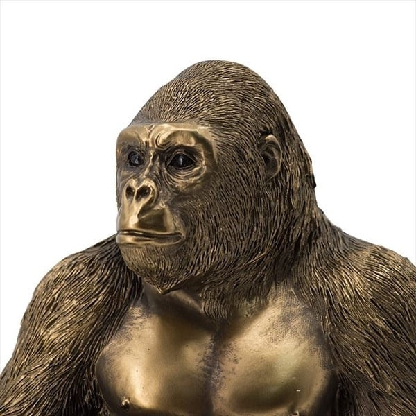 ゴリラ オブジェ ゴールド ブロンズ調 動物置物 海外インテリア雑貨-7