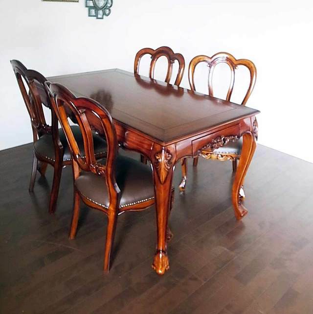 ダイニング5点セット｜高級マホガニー家具VENECHIA｜おしゃれ家具通販