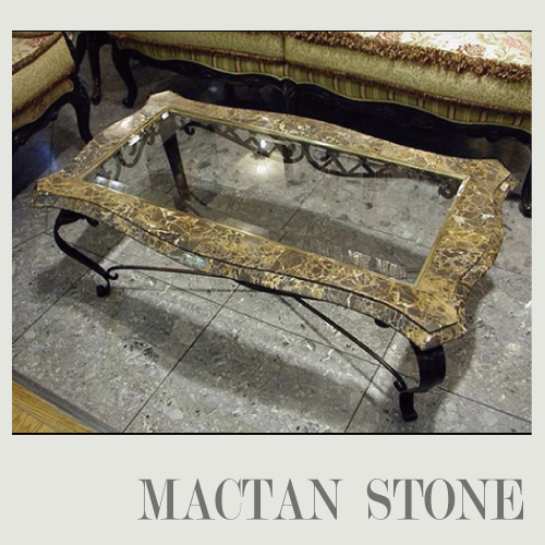 大理石 ガラストップセンターテーブル 幅130cm 輸入家具屋さん