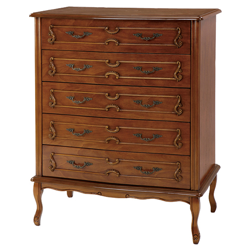 イタリア製 サイドボード クラシック クラシカル 5段チェスト 猫