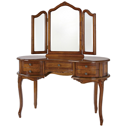 3面鏡ドレッサー(ブラウン)｜Fiore(フィオーレ)ヨーロピアン
