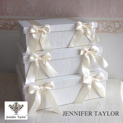 【まとめ買い割引対象品】 ジェニファーテイラー Jennifer Taylor BOX3Pセット・Chinon(WH) 【送料無料】