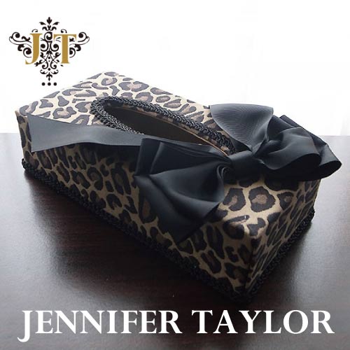 【まとめ買い割引対象品】 ジェニファーテイラー Jennifer Taylor ティッシュBOX・Espresso -Ribbon