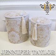 【まとめ買い割引対象品】 ジェニファーテイラー Jennifer Taylor 蓋付きダストボックス2P・Bosom 【送料無料】