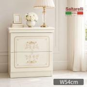 サルタレッリ フローレンス 2段 チェスト ナイトテーブル アイボリー クラシック 白家具 イタリア家具 輸入家具 ロココ調-12