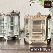 真鍮製 アンティーク調 ミラーショーケースキャビネット（コレクションケース）-18