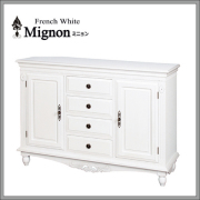フレンチホワイト家具 Mignon～ミニョン～ サイドボード【送料無料】