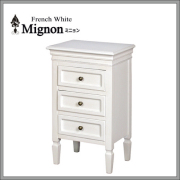 フレンチホワイト家具 Mignon～ミニョン～３段チェスト【送料無料】