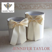 【まとめ買い割引対象品】 ジェニファーテイラー Jennifer Taylor ダストBOX2PセットChinon(WH) ・Ribbon 【送料無料】