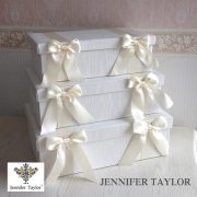 【まとめ買い割引対象品】 ジェニファーテイラー Jennifer Taylor BOX3Pセット・Chinon(WH) 【送料無料】
