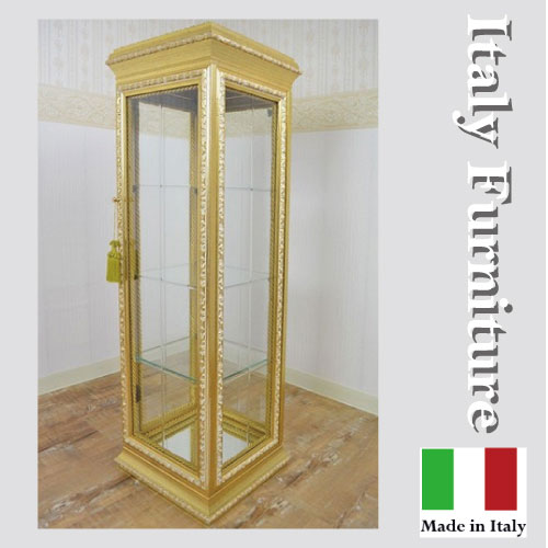 イタリア製 ：MONGELLI社 スリムショーケース(ゴールド)【送料無料】