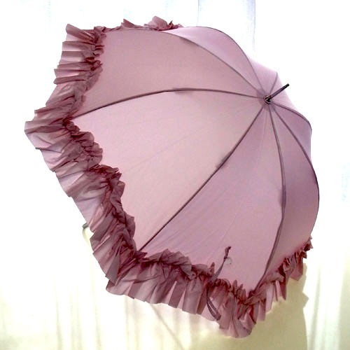 雨の日をおしゃれに楽しく♪プリンセスフリル傘(ピンク)