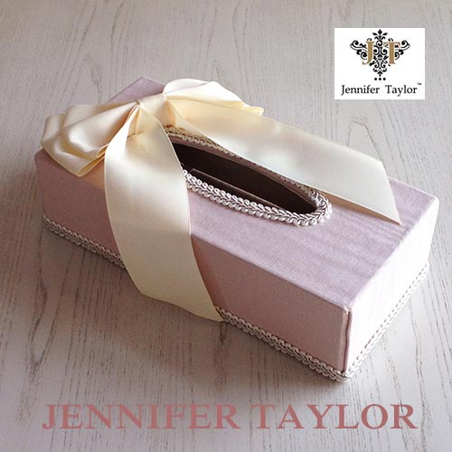 【まとめ買い割引対象品】 ジェニファーテイラー Jennifer Taylor ティッシュBOX・Chinon(PK)-Ribbon