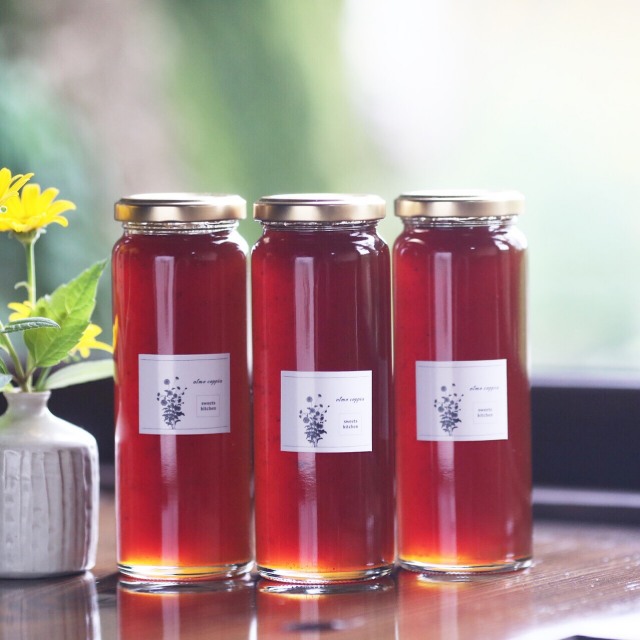 【熊本産】 olmo coppiaハンドメイド商品　　自然農法赤紫蘇＆梅ジャム　　200ｇ