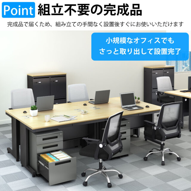 デスクワゴン スチールワゴン 幅39cm 奥行50cm 高さ60cm グレー 鍵付き