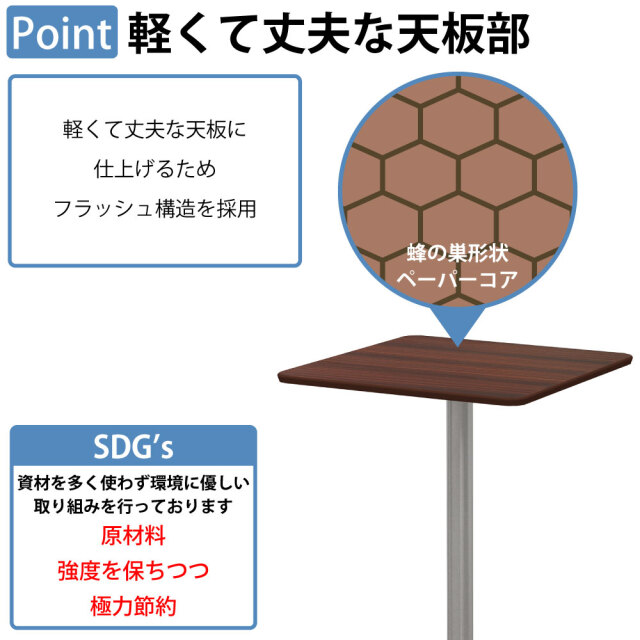 ハイカフェテーブル カフェテーブル アジャスター付き 直径60cm 高さ