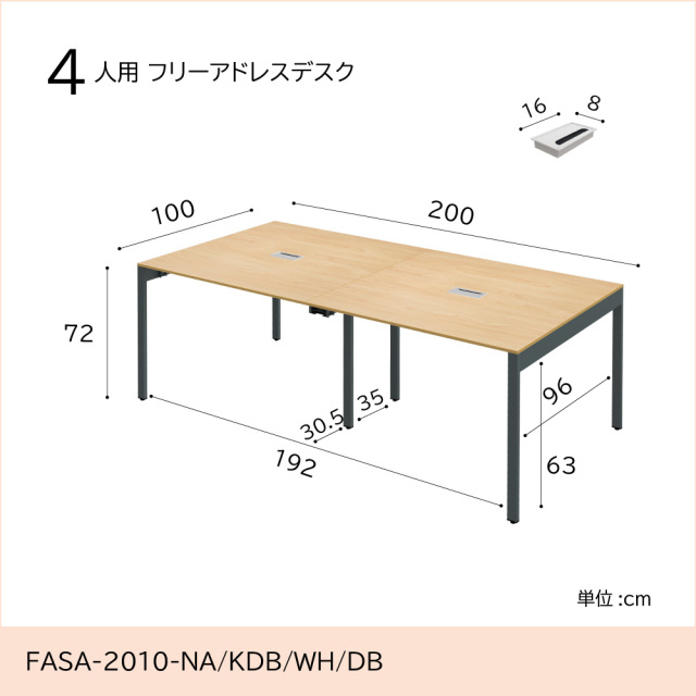 フリーアドレスデスク オフィスデスク 配線キャップ コンセント