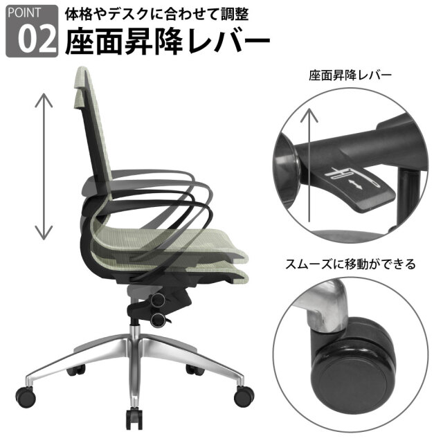 オフィスチェア デスクチェア 疲れない リクライニング 肘掛け有り 