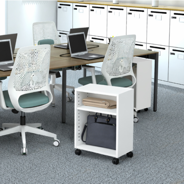 オープンワゴン デスクワゴン キャスター付き デスク下収納 机下収納