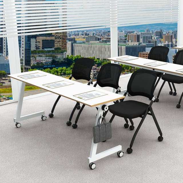 TFC-BKBK_1.jpg　TFC2-BKBK　TFC4-BKBK　スタッキングチェア　ミーティングチェア　会議用　椅子　2脚セット　4脚セット