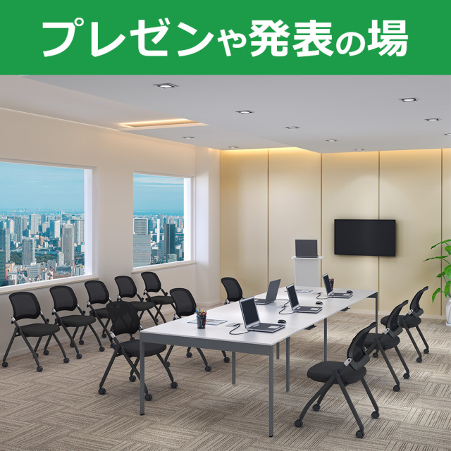 TFC-BKBK_purezen.jpg　TFC2-BKBK　TFC4-BKBK　スタッキングチェア　ミーティングチェア　会議用　椅子　2脚セット　4脚セット