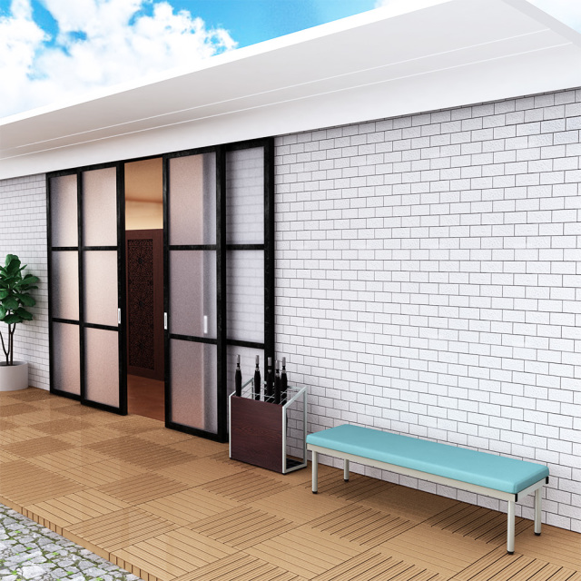 bcf-1545-bl_2.jpg ベンチ 平ベンチ 150cm ブルー セット写真 1000×1000px set