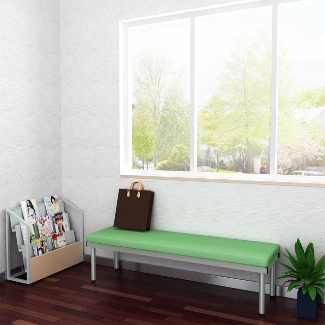 bcf-1545-gr_1.jpg ベンチ 平ベンチ 150cm グリーン セット写真 1000×1000px set