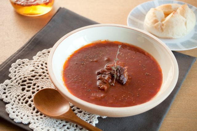 短角牛の濃厚トマトスープ