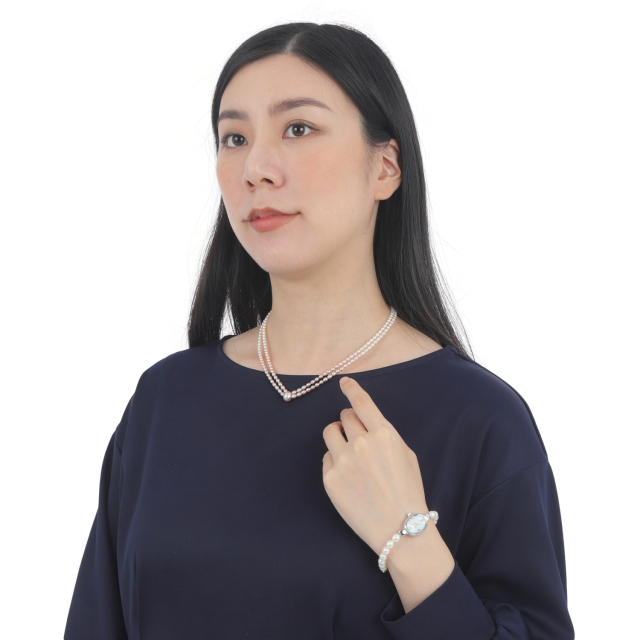 湖水真珠 パールブレスレットウォッチ