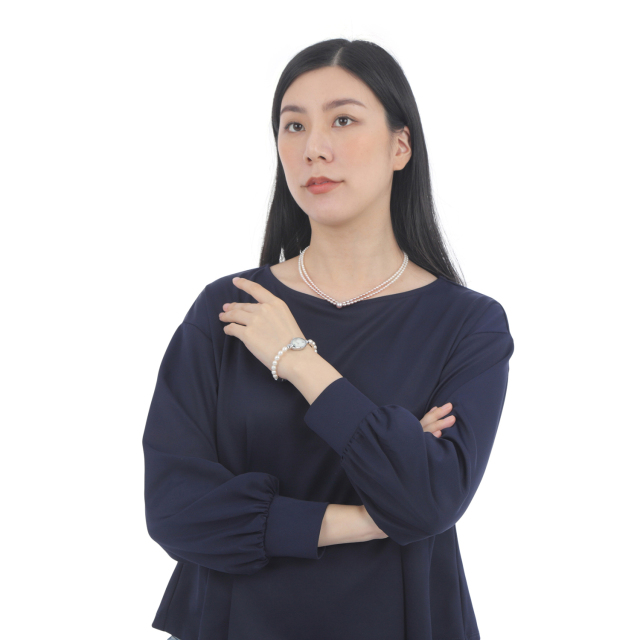 湖水真珠 パールブレスレットウォッチ