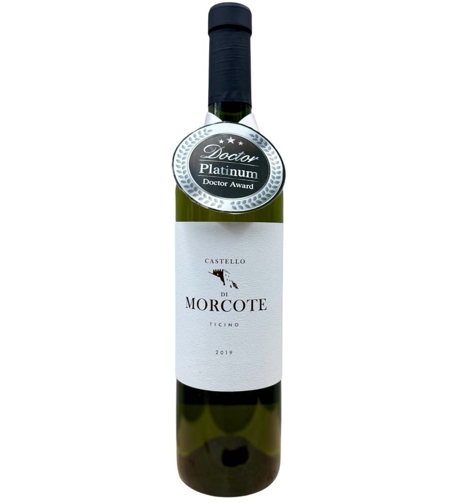 ドクターアワード・プラチナ賞受賞【スイス・ティッチーノ州名産・白メルロー】Castello di Morcote bianco, カステロ・ディ・モルコーテ・ビアンコ, Ticino DOC, 2019, 750ml