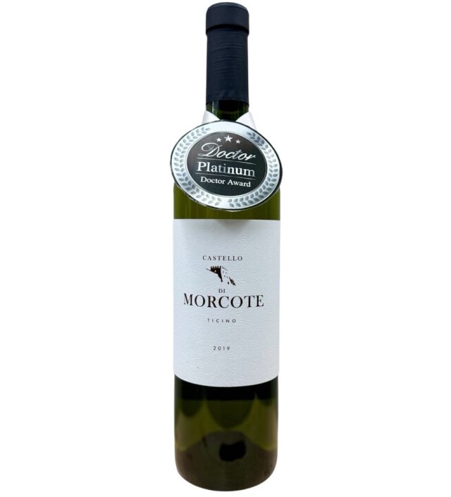 ドクターアワード・プラチナ賞受賞【スイス・ティッチーノ州名産・白メルロー】Castello di Morcote bianco, カステロ・ディ・モルコーテ・ビアンコ, Ticino DOC, 2019, 750ml