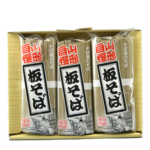 山形自慢 板そば（乾）400g×3袋セット【化粧箱無】