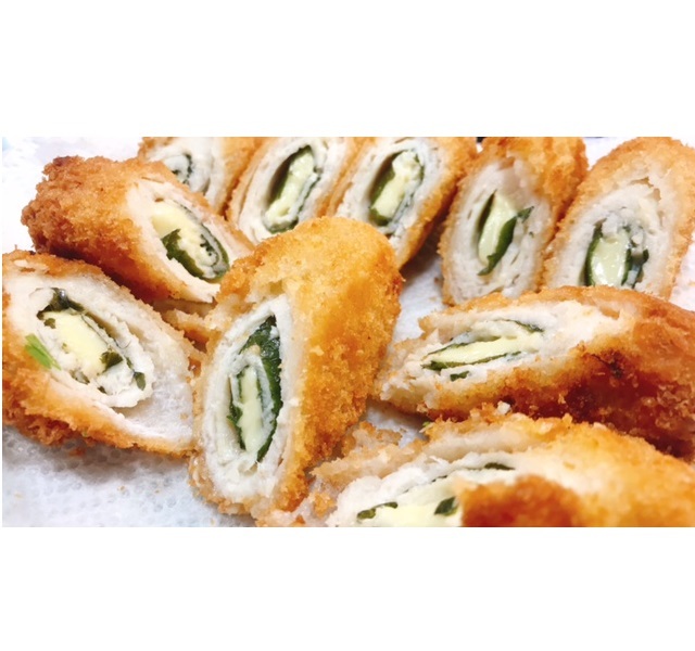 大人気！チキンチーズ大葉巻き　１本〜