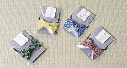 山下畳商店オリジナル ぷっくりぼん型　畳縁ヘアゴム　pukupuku