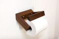 木のトイレットペーパーホルダーＣウォールナット画像01