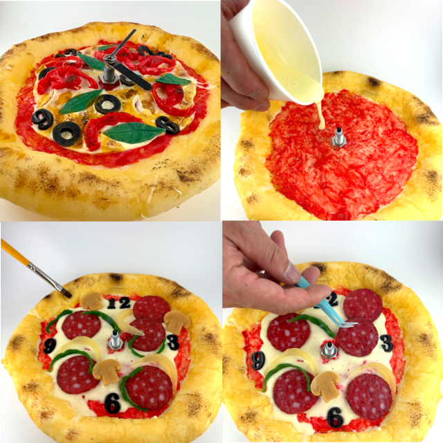 大和サンプル製作所】ピザ時計【食品サンプル体験】 食品サンプル体験