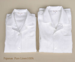 リネンパジャマ レディースlサイズ