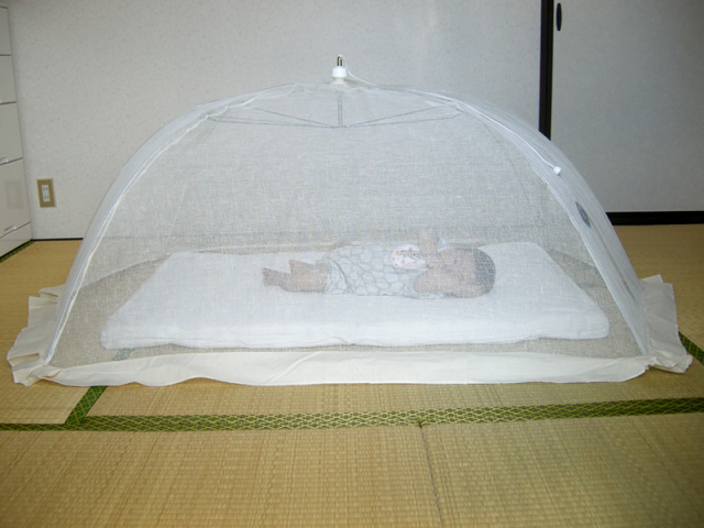 ワンタッチ本麻 赤ちゃん 蚊帳