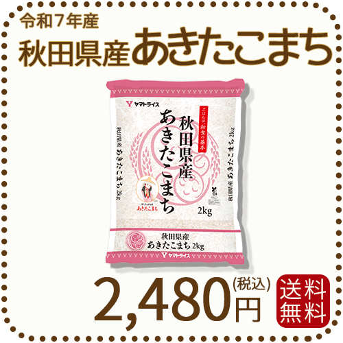 秋田県産あきたこまち 2kg (2kg×1袋) 令和7年産
