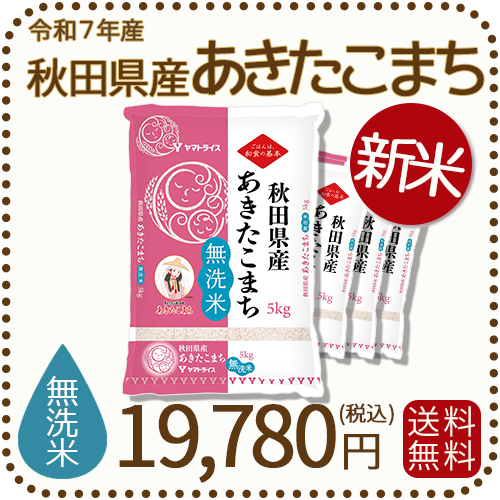 秋田県産あきたこまち無洗米20kg