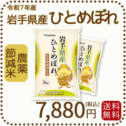 岩手県産 農薬節減米 ひとめぼれ10kg（5kg×2袋) 令和7年産　